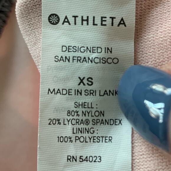 Athleta Women's Geo Cut Out One Piece Swimsuit in Tropical Palm Print - Picture 10 of 11